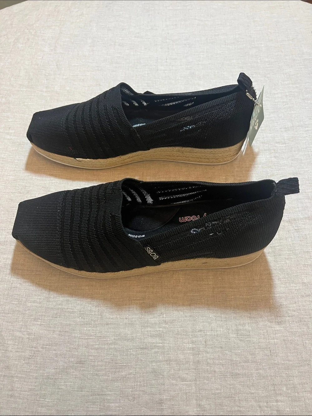 Skechers BOBS Highlights 2.0 - Homestretch Espadrille Wedge. Size 9